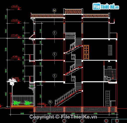 Nhà 8 tầng,Nhà phố 4 tầng,Nhà phố kích thước  30m2,Nhà phố kích thước 5.1x13.8 m